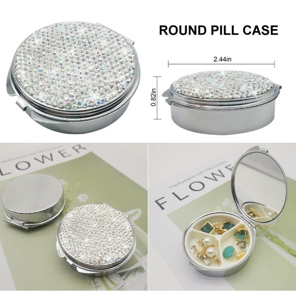 Sparkling Bling Things Other - NWT Sparkling Crystal Rhinestone Bling Silver Stocking Stuffers Makeup B…